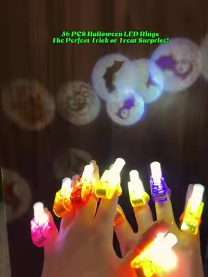 Kids are sure to love this cool and safe gift compared to candy. 🎃😍 36pcs LED Lights Halloween Ring Light Up Pumpkin 🎃#halloween #spookyseason #halloween2026 #MustHave #HalloweenMakeup