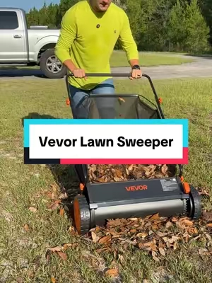 Got a yard? Get a lawn sweeper. #vevor #lawnsweeper 