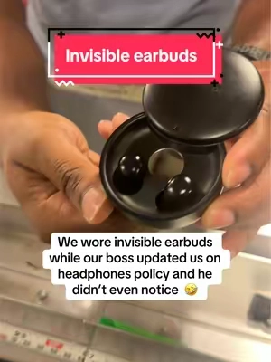 I thought we were cooked 🎧🔥#Earbuds #invisibleearbuds #earplugs #Headphones 