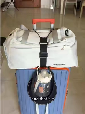 No More chaotic luggage!This strap Lets You carry Multiple Bags Like a pro #TravelHacks#LuggageEssentials#TravelMustHave#PackingTips#travelgeargoals 