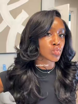 she’s literally so perfect! 😍😍✨ @Sunber Hair @Sunberhair #foryoupage #gluelesswigs #sunberhair #TikTokshopbacktoschool #blackgirltiktok 