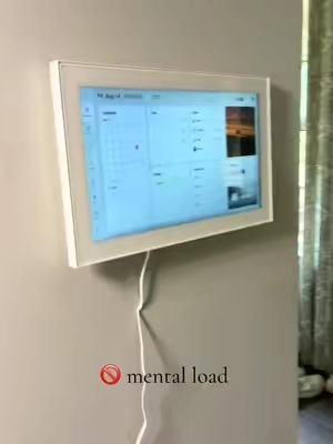 If your family calendar is currently living in your head… you need this. 😂🙌 This affordable digital family planner keeps everyone’s calendars, tasks, lists, meals, chores AND rewards together in one spot—and it looks so good mounted on the wall. Finally, everyone can see what’s going on without asking Mom 47 times. 😅 #DigitalFamilyPlanner #FamilyPlanner #BackToSchool #HomeOrganization #OrganizedHome   