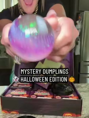 Halloween mystery dumpling box! Ohh these r going so fast! 🎃 #dumplings #glitterdumpling #squishies 