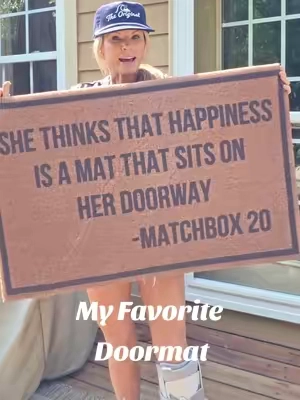 This doormat makes me smile every time I look at it and anyone who comes over wants to know where I got it from! It is the absolute perfect doormat and does the job! #tiktokshopcreatorpicks #doormat 