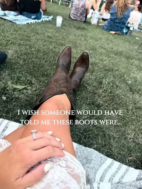 I genuinely can believe people pay hundreds for their cowboy boots, when these exist! #cowboyboots #countryoutfit #countryconcert #boots #cowgirlbootsoutfit 