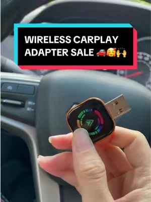 Allow wired CarPlay to change to wireless CarPlay 🙌#wirelesscarplay #wirelesscarplayadapter #tiktokshopcreatorpicks #tiktokshopsummerturnup #dealsforyoudays 