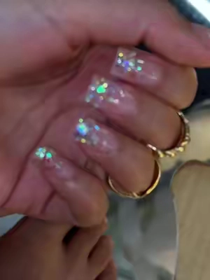 Glitter as if the night sky spilled its stardust🌌✨ HL🫧 #fyp#nail #pressonnails  #glitter #nailsartvideos 