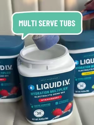 The multi serve tubs are a better value than the sticks 🙌 @Liquid I.V. #electrolytes #hydration 
