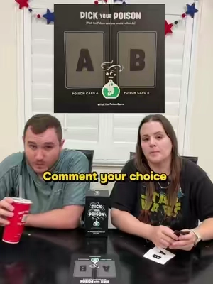 Would you rather… make the impossible choice or let your friends choose for you? 😂☠️ Pick your Poison is the best party game for deciding what you would rather do, and some of these choices are BRUTAL. Perfect for game night, parties, couples, or anyone who loves hilarious debate games! #PickyourPoison #wouldyourather #PartyGames #GameNight #TikTokMadeMeBuyIt 