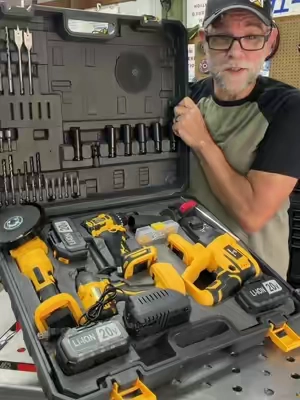 Brushless Cordless Power Tool Set: Electric Rotary Hammer,Cordless Drill, Cordless Angle Grinder & Impact Wrench - Heavy Duty Combo Kit with 3x 4.0Ah Batteries for Construction& Metal Fabrication,Perfect Tools Set for DIYers.   #tools #cordlesstools #toolset #TikTokshopbacktoschool #tiktokshopcreatorpicks @TANTEC Power Tools 