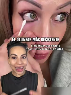 Este delineador es todo lo que vas a necesitar a partir de ahora 🤭💕💫 #waterproofeyeliner #waterproofmakeup #kbeauty #longlastingmakeup #eyelinerhack @Wonderskin Beauty 
