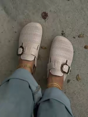 perfect for fall 🍂 @Cushionaire #knitclogs #fallclogs #clogs #fallaesthetic #TikTokshopbacktoschool 