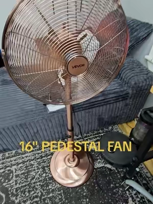 VEVOR 16 INCH HIGH VELOCITY PEDESTAL FAN, 3 SPEED MODES, OSCILLATING, ADJUSTABLE HEIGHT, ALL METAL FAN. #pedestalfan #floorfan #fan #tiktokshopcreatorpicks #TikTokshopbacktoschool @Haidee_Collab @VEVOR Store @CreatorCollab_Mabel @VEVOR Automotive Store @VEVOR Outdoor Store 