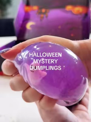 Less candy, more squishy dumplings! 🎃👻 These are going straight in my kids boo baskets this year. #halloween #boobasket #boobasketideas #squishy #mysterydumpling 