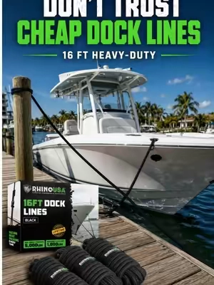These dock lines are thick, strong, and legit. #RhinoUSA #BoatingGear #BoatAccessories #BoatLife #TikTokShopFinds @Rhino USA 