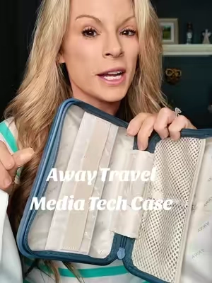 @Away Travel has now given us a stylish way to store all of our media and tech! I love to throw this in any of my bags and know that everything is neatly organized and together! This is typical away Travel Style with only the highest quality and design ! #tiktokshopcreatorpicks #awaytravel #techcase #mediacase 