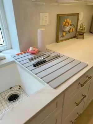a clean home is a happy home 🥰 #CleanTok #dishes #clutterfree #dishmat #stonedryingmat 