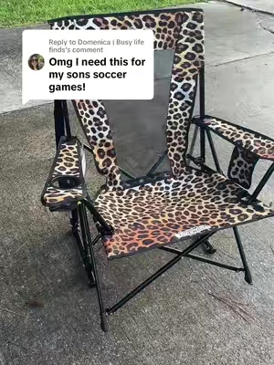 Replying to @Domenica | Busy life finds GCI Comfort Pro Rocker in leopard print 🐆 #campingchair #sportsmom #momtok #campinglife #campinghack