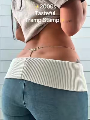 The cutest accessory #trampstamp #y2k #early2000s #coolgirlstyle 