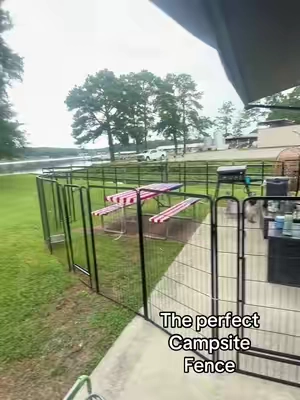 The best thing to put out at the campsite! @Yaheetech Shop #campingfence #dogfence #moveablefence #tiktokshopcreatorpicks #campinglife 
