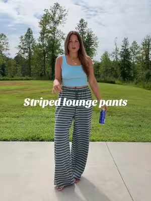 I have worn these stripe comfy pants on repeat yall! They’re my favsss!! Such a fun pair of pants you can wear all year!  #fashion #fallfashion #fypシ #fyp 