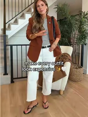 🤎Elevate your looks? Start here! 🙌 Follow for more styling tips! // True to size, wearing a small. If between sizes, size up. #blazer #blazers #chicstyle #oldmoneyoutfits #affordablefashion 