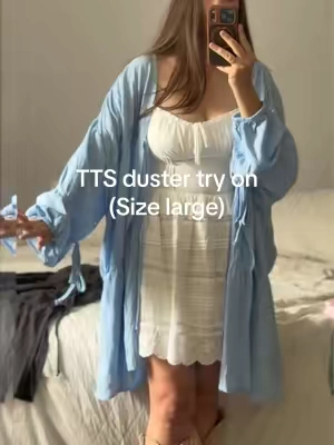 If you love the Juliet duster from FP but maybe not the price, then check out this duster I got here on TikTok shop! Identical? No. But same vibes? Yes. 🕊️ #bohovibe #femininestyle #duster #fallstyle #tarse 