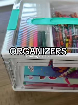 Organize anything in these things! I will say as a toddler mom, I can get this out and she is able to use it independently! 👏🏼👏🏼 #organizer #organizedhome #organization #craftbox #toddlercrafts 