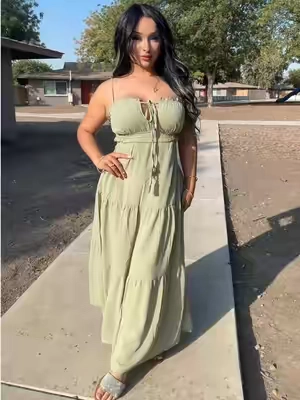 size xs 🧚🏻✨ #maxidress #spaghettistrapdress #longdress #OOTD #fashion 