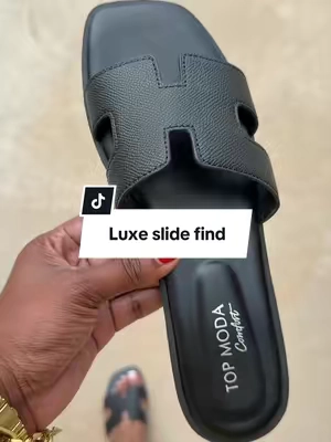 absolutely in love with these slide sandals ✨😍🔥 #sandals #slidesandals #sandalslide #luxuryonabudget #tiktokshopcreatorpicks 