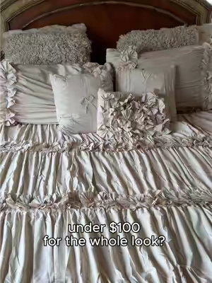 This bedding looks WAY more expensive than it is. #beddings #beddingset 