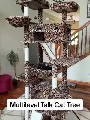 they LIVE on this thing 🐾#cattower #cattree #catparent #cattrees #cats 