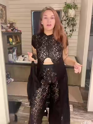 Style the top with jeans or the pants with a body suit! Lace seethrough with so much flow #twopieceset #laceset #bohovibe #laceoutfit 