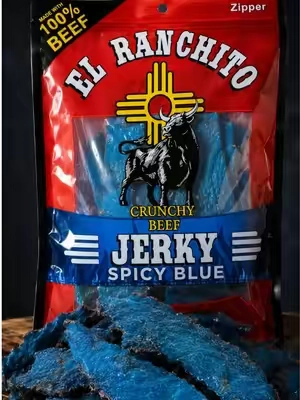 El Ranchito Spicy Blue Crunchy Beef Jerky — 100% Beef with Serious Heat El Ranchito Spicy Blue Jerky delivers a completely different beef jerky experience with a crisp, crunchy bite followed by intense heat that hits fast. Made with 100% beef, it’s built for anyone who wants spicy jerky that actually lives up to the name. #ElRanchitoJerky #SpicyJerky #BeefJerky