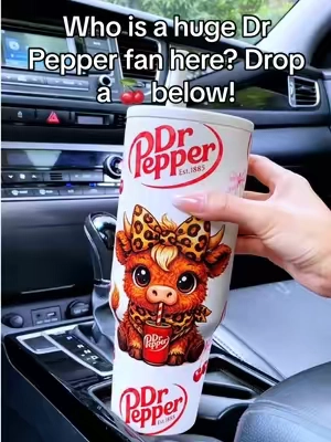 Obsessed with this 40oz Dr Pepper highland cow cup💞 Highland cow lovers can’t skip this Dr Pepper tumble #cup #musthaves #drpepper #fyp #drink  