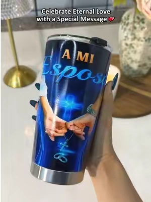 Spanish Wife Faith & Love Stainless Tumbler 💖💍 #WifeGift #ChristianLove #Faith #AnniversaryGift #couplegoals 