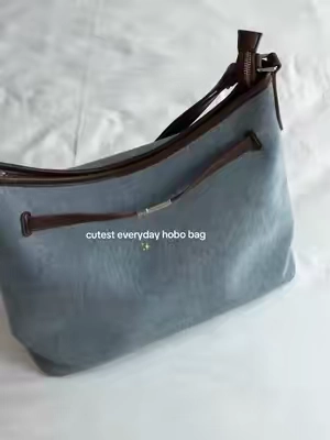 My go-to slouchy bag lately 🩵 cute, affordable, & actually fits everything!! #tiktokshop #shoulderbag #everydaybag #hobobag #fashiontok 