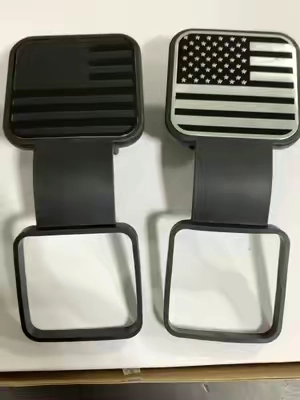 DIBMS USA American Flag Hitch Cover for 2 Inch Receivers - Trailer Hitch Cover Tube Plug Insert, Car Exterior Accessories for Trucks, Jeep, Tacoma, Ford, Chevy, GMC Dodge RAM & More