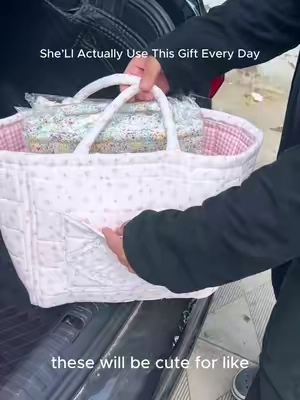 When you want to give a gift they’ll actually use #momlife  #floralstoragebasket #carstorage #giftldeas #giftforher 