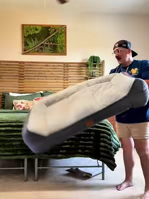 Whiskey loves her bed! @Lesure Pet #dogbeds #coolingdogbed #largedogessentials #bestdogbeds #tiktokshopcreatorpicks 