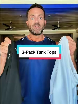 A simple 3 pack of men’s tank tops that works for just about anything. Lightweight, comfortable, and easy to wear for workouts, casual days, or warm weather. A solid everyday option to keep in the rotation. #tanktop #workouttank #sleevelesstops #mensstyle #activewear 