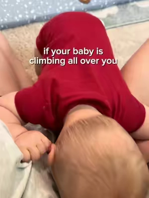 it’s a win-win! he gets to work on his gross motor skills without hurting mom in the process 😂 #occupationaltherapist #tiktokshop #babydevelopment #babymusthaves #6monthsold 