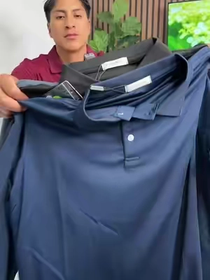 Camisa manga larga estilo polo para hombre  #longsleeveshirt #poloshirts #menswear #workwear #casualwear 
