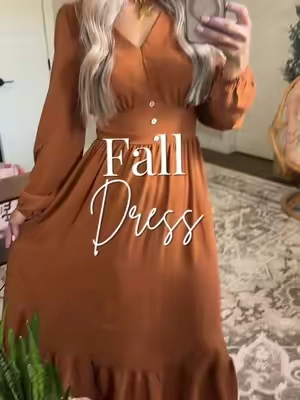 The “IT girl” dress of fall has entered the chat. 🍂🤎 The color, the fit, the flow… it’s giving effortless fall perfection. Pair it with boots or heels and you’re DONE. 😍  #dress #dresses #OOTD #falldresses #church 