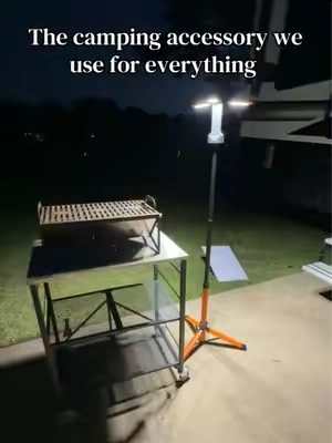 You don’t want to end up in an emergency situation while camping without a good light and we use this camping light for everything!!  Cooking after dark, hanging at the campsite or working on the RV.  It’s rechargeable so you don’t have to have cords everywhere and can be used as a power bank to charge other devices.  #campinggear #campingseason #rvlife #rvaccessories #tools 