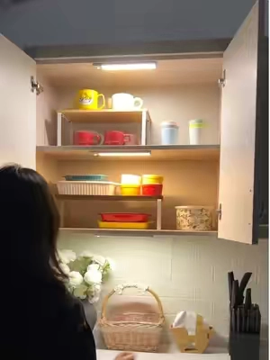⚡⚡⚡No more flicking lights on and off over here！ Love these motion sensor lights!#motionsensor #lights #undercabinetlights #homehack #tiktokshopmademebuyit