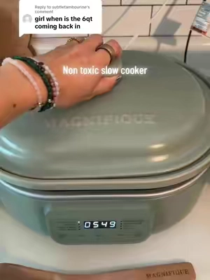 Replying to @subtletambourine the beige is back in stock 🙌 #nontoxicslowcooker #slowcooker 