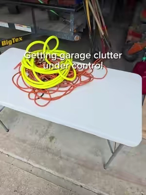 Hanging my tools on these garage hooks has helped me get so much space back in the garage. Everything is off the floor and easier to grab. #garageorganization #garagestorage #toolstorage #garage #tiktokshop 
