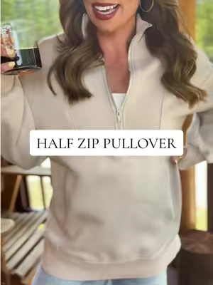 #halfzip #sweatshirt #fashion #FallFashion #womensfashion 