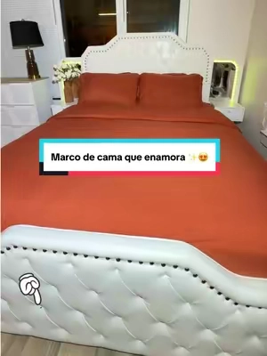 Nuevo diseño marco de cama luxury con todo lo necesario para ser funcional ✨😍espejos , luces led , centro de carga , mesas flotantes y 4 gavetas espaciosas 🤌vale completamente la pena 1000/10 #cama #bedroom #luxury #elegant #storage 